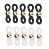 50 Pcs Eyeglasses Chain Ends Anti Silicone Rubber Connector Holder Retainer for Eyeglass Necklace