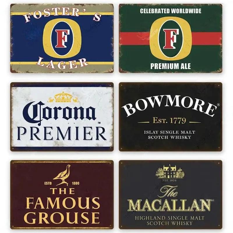 Metal Tin Poster Beer Metal Sign Decorative Plaque Retro Plate Wall Decor Bar Pub Club Man Cave Dad's Garage Workshop Poster