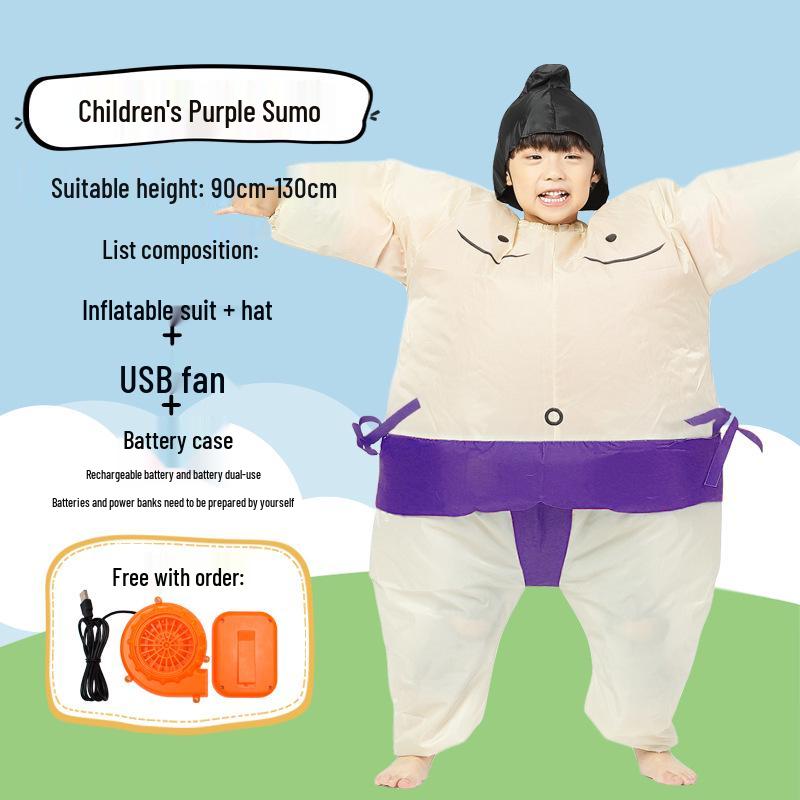 Inflatable Sumo Costume - Halloween Festival Prank for Large Adults