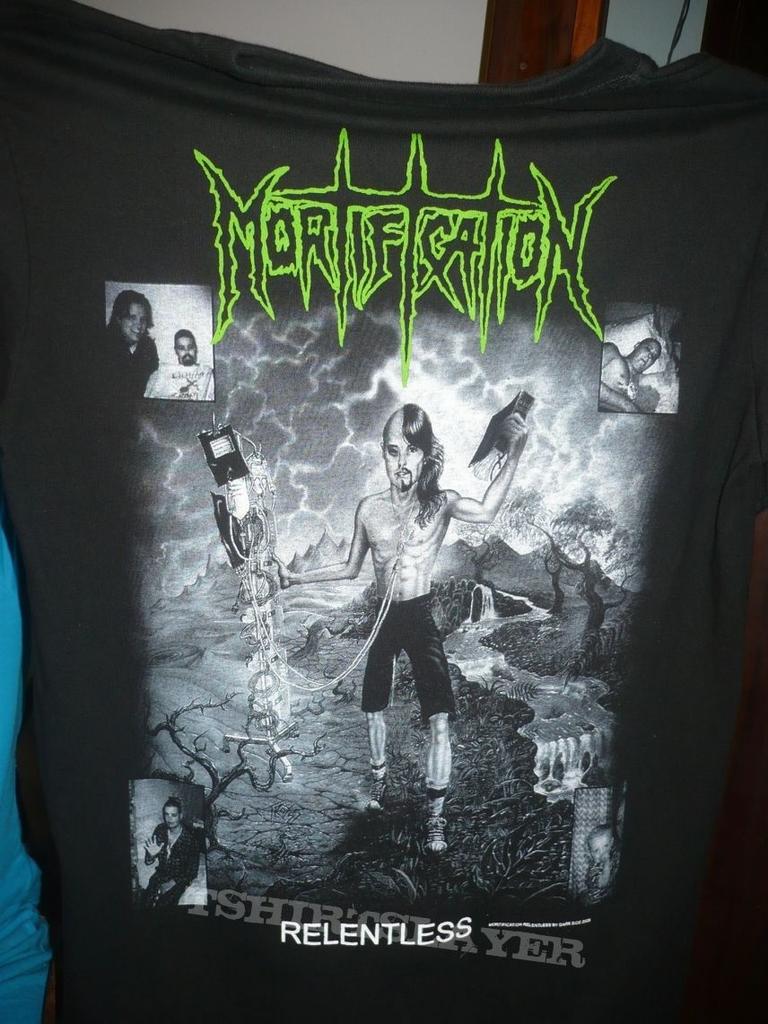Collection Mortification Band RELENTLESS Black S to 5XL Concert Shirt SN655