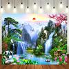 2D Oriental Nature Backdrop for Studio Photography & Video Shoot