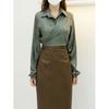 Style Latte Women 2way Scarf Wrap Collar Shirt Blouse