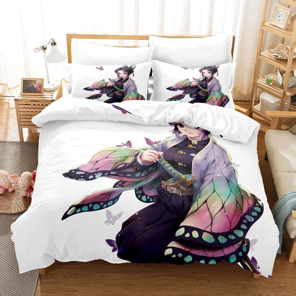 

Fashion 3D The Ghost Destroying Blade Bedding Sets Duvet Cover Set With Pillowcase Twin Full Queen King Bedclothes Home Textile 70x133cm 2pcs
