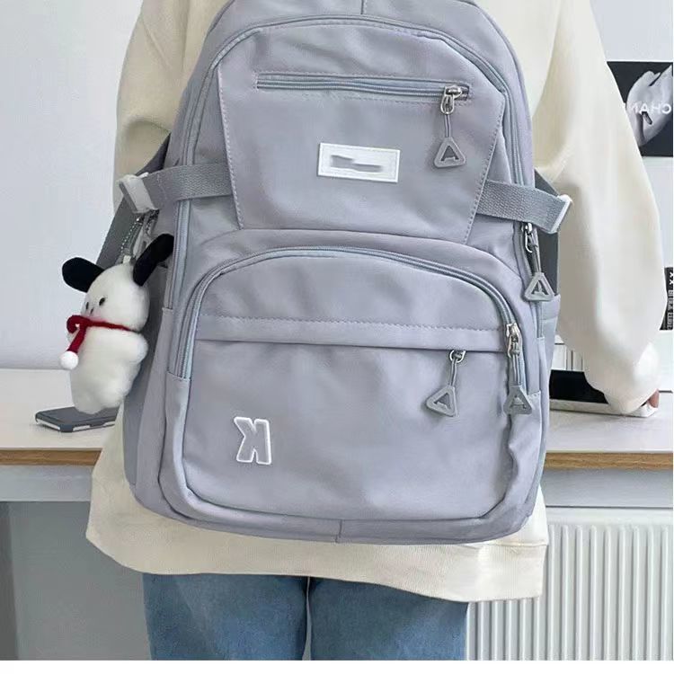 

Large-capacity schoolbags, female versatile high school students, college students, Internet celebrity backpacks, forest style junior high school stud Single package + (no pendant) світло-синій колір