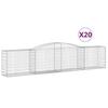 VidaXL 20x Paniers à Gabions Arqués Cages à Gabions Arquées Murs de Gabion Barrières de Jardin Terrasse Extérieur 3146993