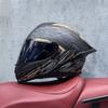 DOT Full Helmet Double Mirror Helmet Men's Four-season Universal Hard Hat Female Knight Locomotive Double Lens