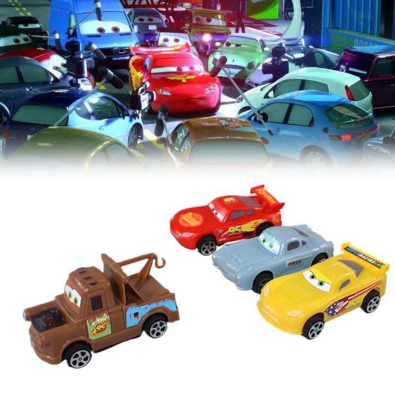 3 Cars 4pcs Model Toy Cake Baking Dessert Decoration Cartoon Kids Birthday Gift