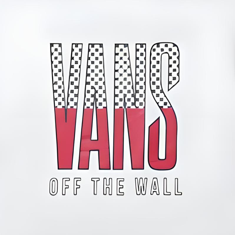 Vans Large Logo Print Casual Sports Short Sleeve T-Shirt Unisex Tops White VN0A48C1WHT