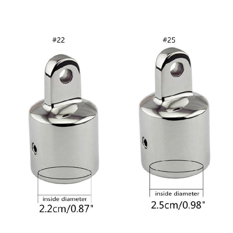 Boat Bimini Top Fitting Deck Hinge Slide Cap Pipe Eye End Cap External Eye End