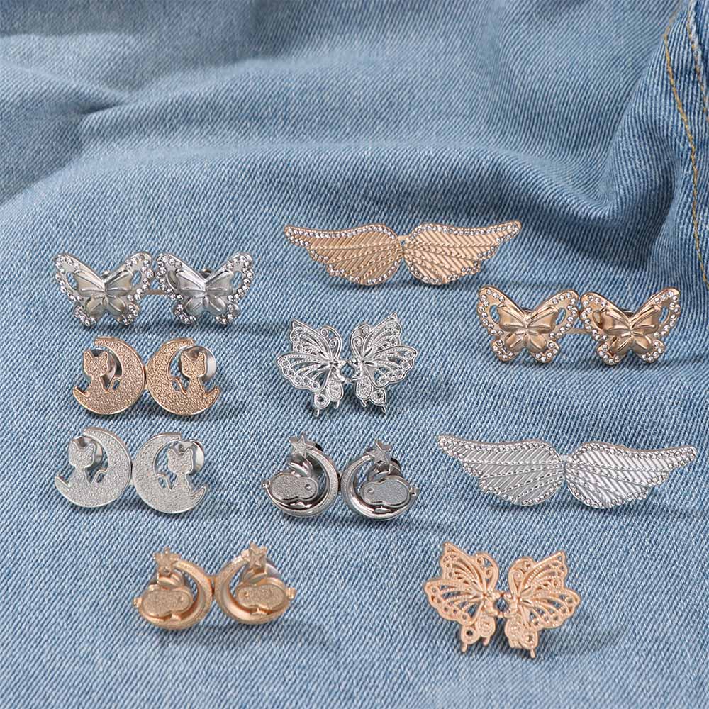 Invisible Waist Buckle Rabbit Pants Tightener Butterfly Button Adjuster Waist Accessories