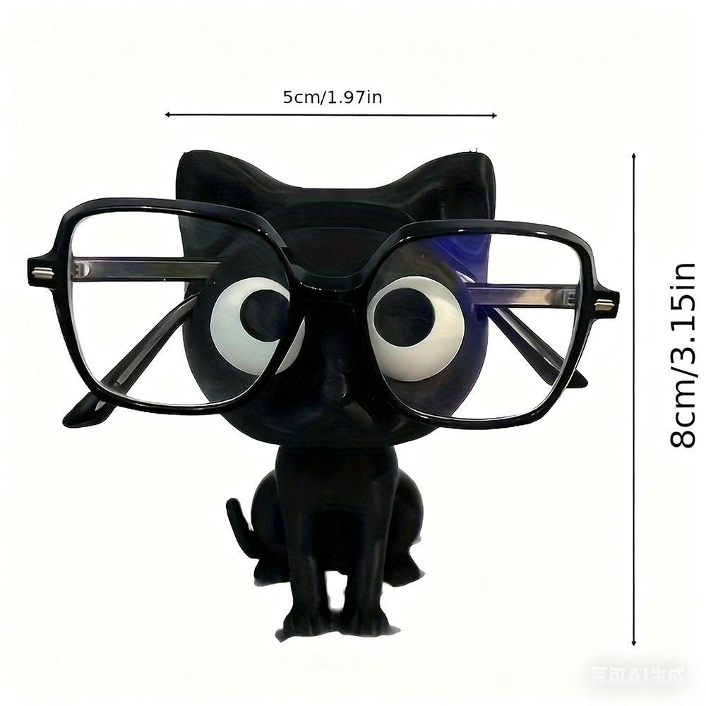 Black Cat Glasses Holder Stand Desktop Storage Multifunctional Sunglasses Display Stand Mini Display Ornament