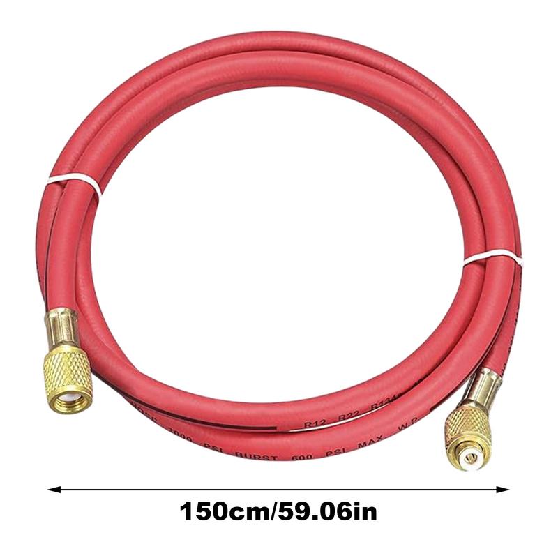 Air Conditioner Charging Hose 59 Inches Auto AC Charger Pipe R134a High Pressure Hose For Manifold Gauge Refrigerant System