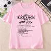 I Am A Lucky Mom I Have A Crazy Son TShirt Mothers Day T Shirt Gift for Mom Unisex Swear Trendy Round Neck Printed Tshirts