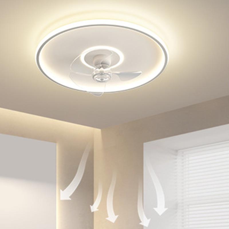Round Ceiling Fan Lights For Living kitchen Bedroom Dining Room home decor Indoor Lighting Remote Control Dimmable Lamp Lustres