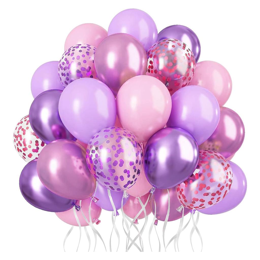12inch-50pcs Blue Gold Green and Pink Balloon Set, Suitable for Weddings, Birthdays, Popular Parties, Bridal Showers