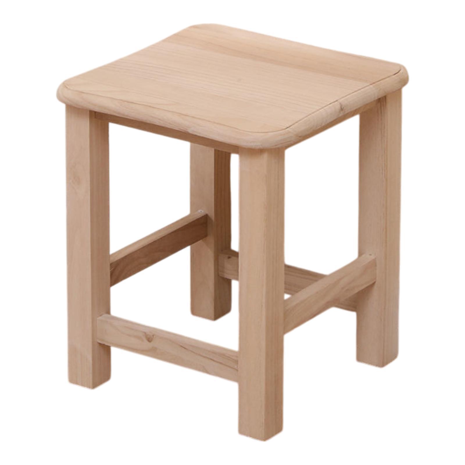 

Wooden Foot Stool Change Shoe Stool Garden Plant Pot Display Stand Square Footstool for Bathroom Apartment Doorway Home Bedroom