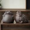 Handmade Boutique Purple Sand Tea Pet Lucky Golden Toad Can Raise Tea Play Tea Art Creative Office Home Ornament Teaware