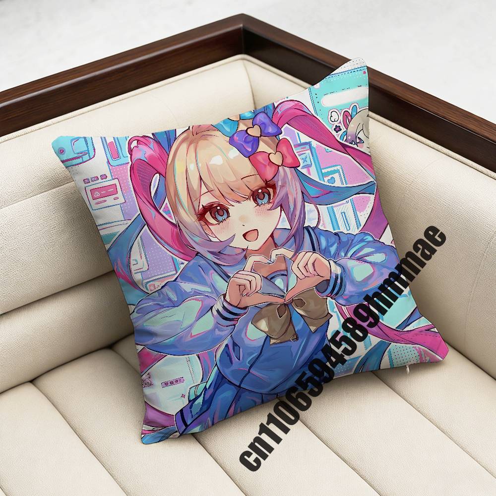 needy streamer overload KAngel Amechan Throw Pillow Case Sham For 30x30cm 45x45cm 50x50cm Square Office Cushion Cover