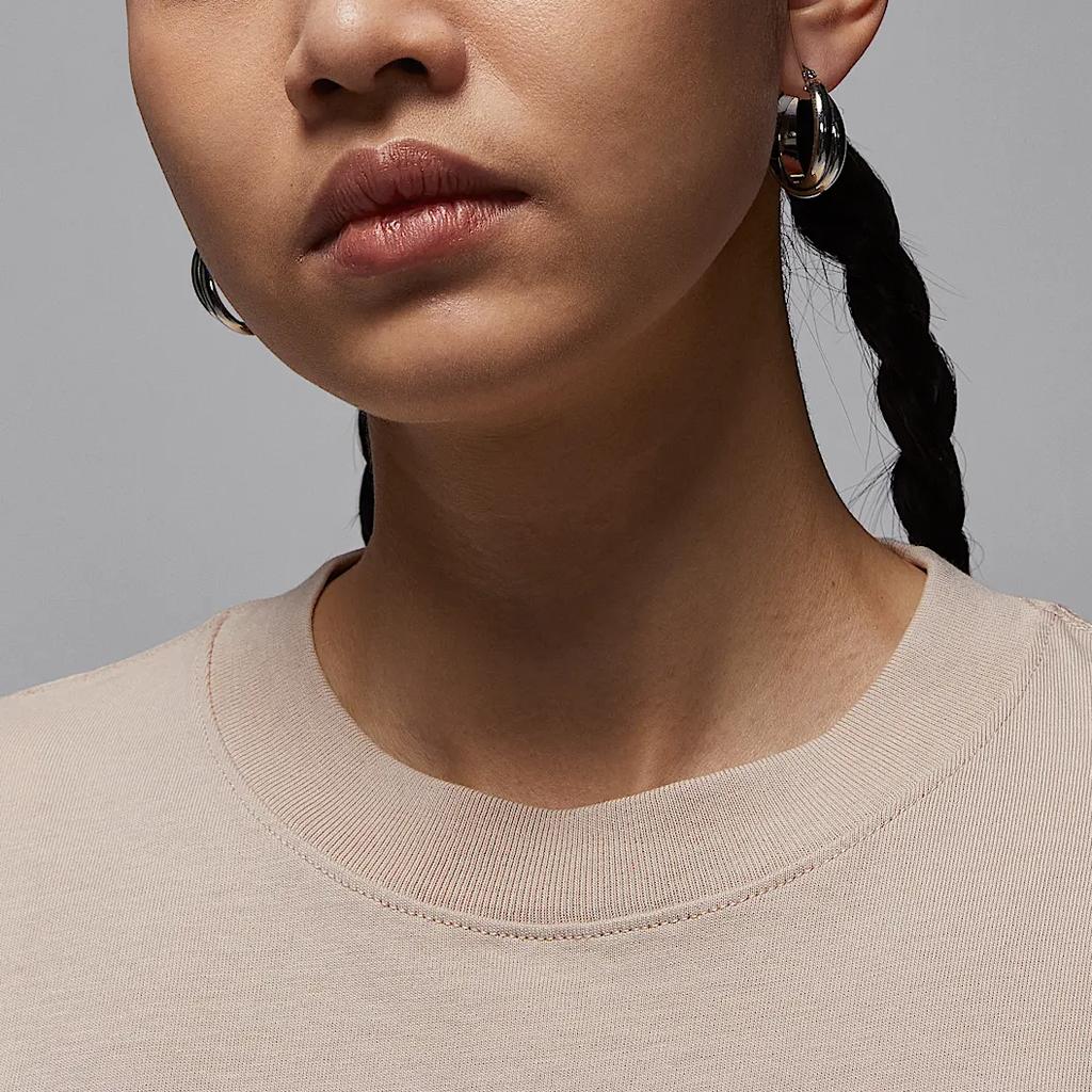 Jordan Sport Dongdan Dri-FIT Quick-Drying Soft Comfortable Short Sleeve Drop Shoulder T-Shirt Women T-Shirts Oatmeal HV1273140