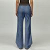 Women's Mid- Stretch Jeans Fashion Straight Leg Denim Pants With Pockets
