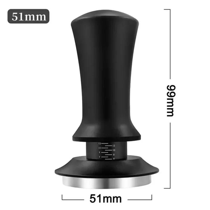 Kaffee Tamper 15lb Federbelasteter Kaffee Tamper Wellenbasis Aluminium Selbstnivellierender Espresso Tamper Kaffeewaren 51mm 53mm 58mm