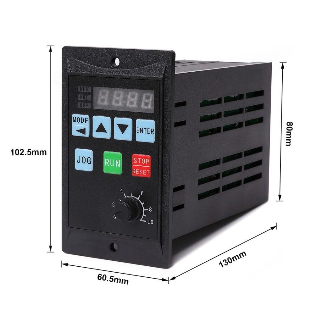 Driver Miniature Frequency Converter MCU Single Phase Input Simple Frequency Converter VFD 750W/1500W RS485 Three-Phase Motor