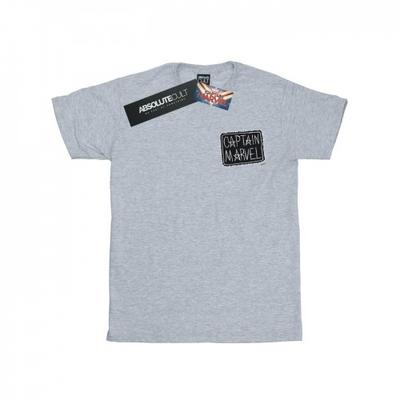 Mens Captain Marvel Breast Patch T-Shirt