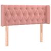 VidaXL Kopfteil mit Ohren Rosa 103x16x78/88 cm Samt
