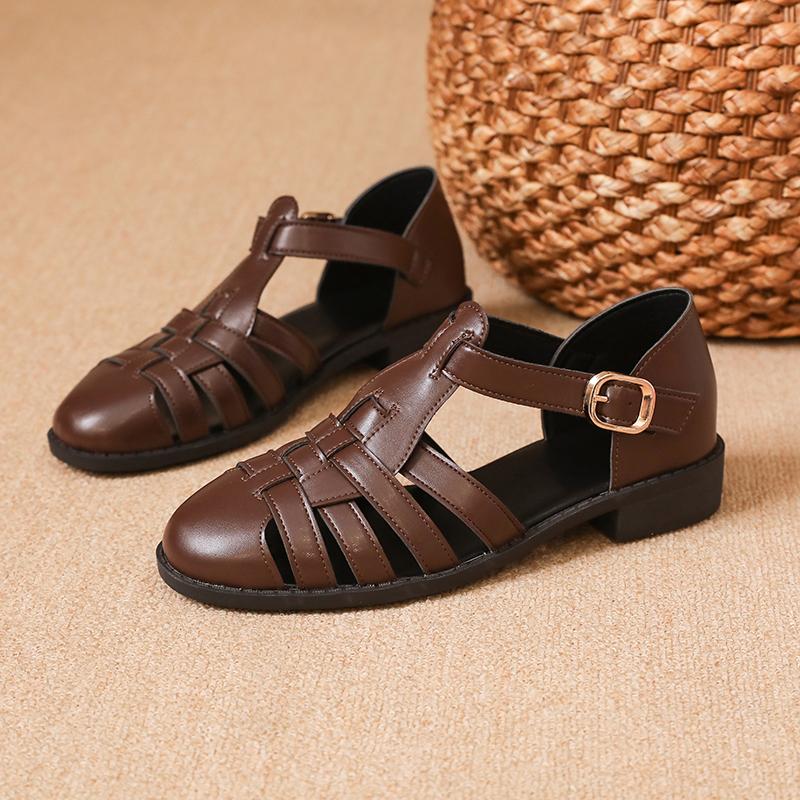 

Модные низкие сандалии женские кожаные на низком каблуке ПУ копытце каблуки Рим резина ткань шлепанцы низкие сандалии женские кожаные на низком каблуке ткань Рим ПУ 40 шоколадный