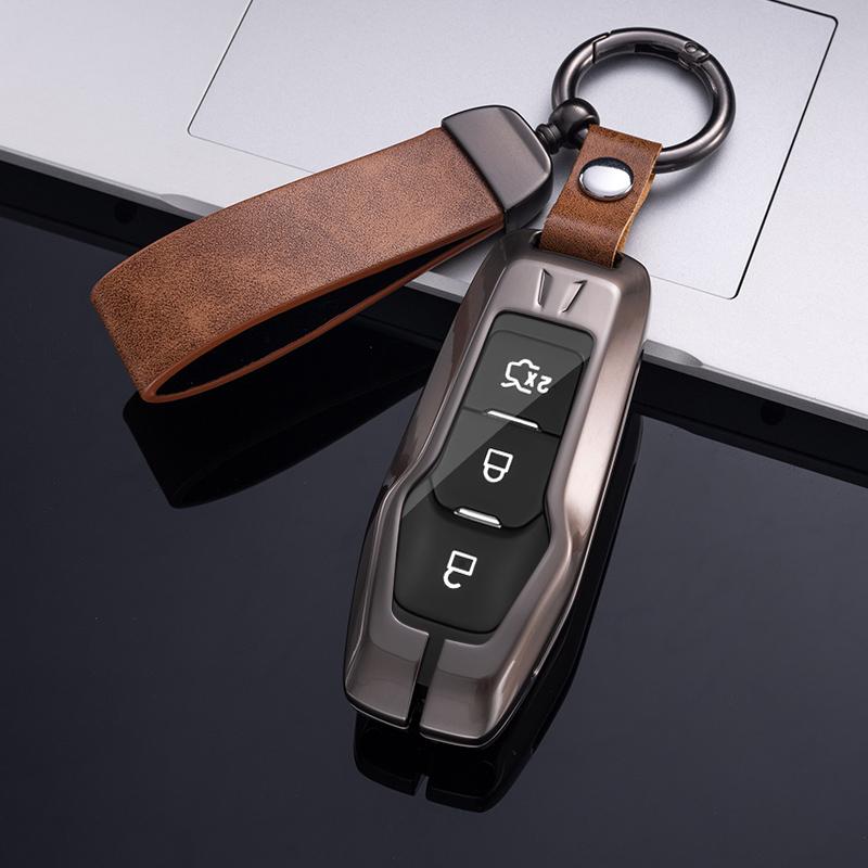 Metall Auto Fernbedienung Schlüsselanhänger Hülle Abdeckung Case Schlüsselanhänger für Ford F-150 Mondeo Galaxy S-Max Explorer Ranger 2015 2016 2017 2018