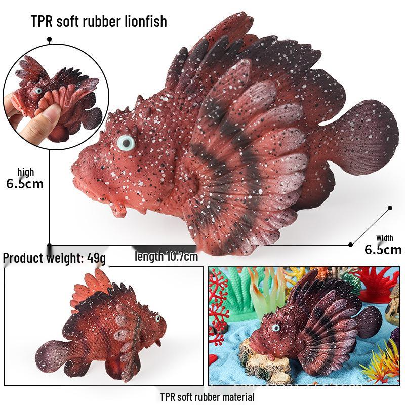 Soft Rubber Marine Animal Stress Relief Toys: Pufferfish, Octopus, Crab, Dunkleosteus Squeeze Models