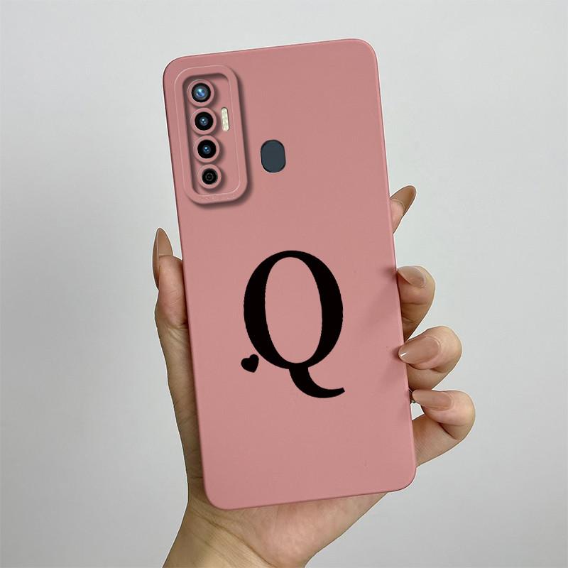 Funda for Tecno Camon 17 Case 4GB/6GB 128GB 6.6” Cute Letters Soft TPU Shockproof Liquid Silicone Phone Cover For Tecno Camon 17