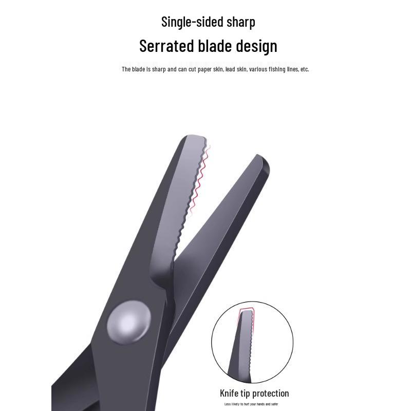Titanium-Plated Multifunctional Fishing Scissors – Sharp Stainless Steel Blades for Cutting PE Line, Dyneema, and Lead Sheets.