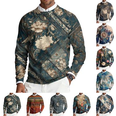 Herren Rundhals Langarm Rippstrick Pullover