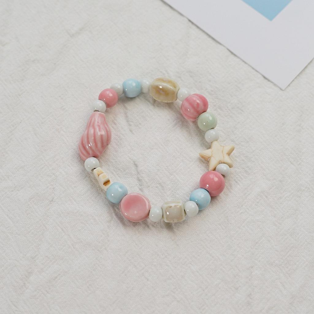 Ceramic beaded bracelet small fresh ancient style national style simple bracelet summer
