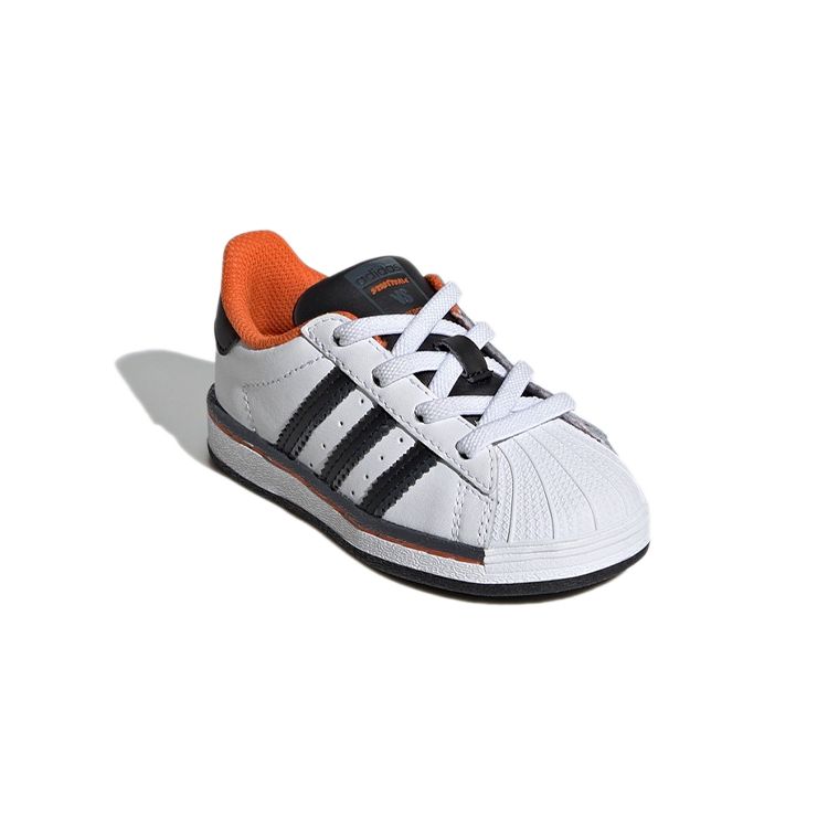 Adidas Originals Superstar El Comfortable Versatile Shock Absorbing Low Top Walking Shoes Baby Shoes White Black FV3693