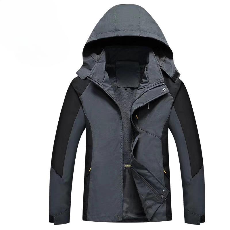 Jacket Men's Thin Spring and Autumn Single Layer Large Size Jacket Windproof and Waterproof Four Seasons Sports Travel Mountaineering Wear