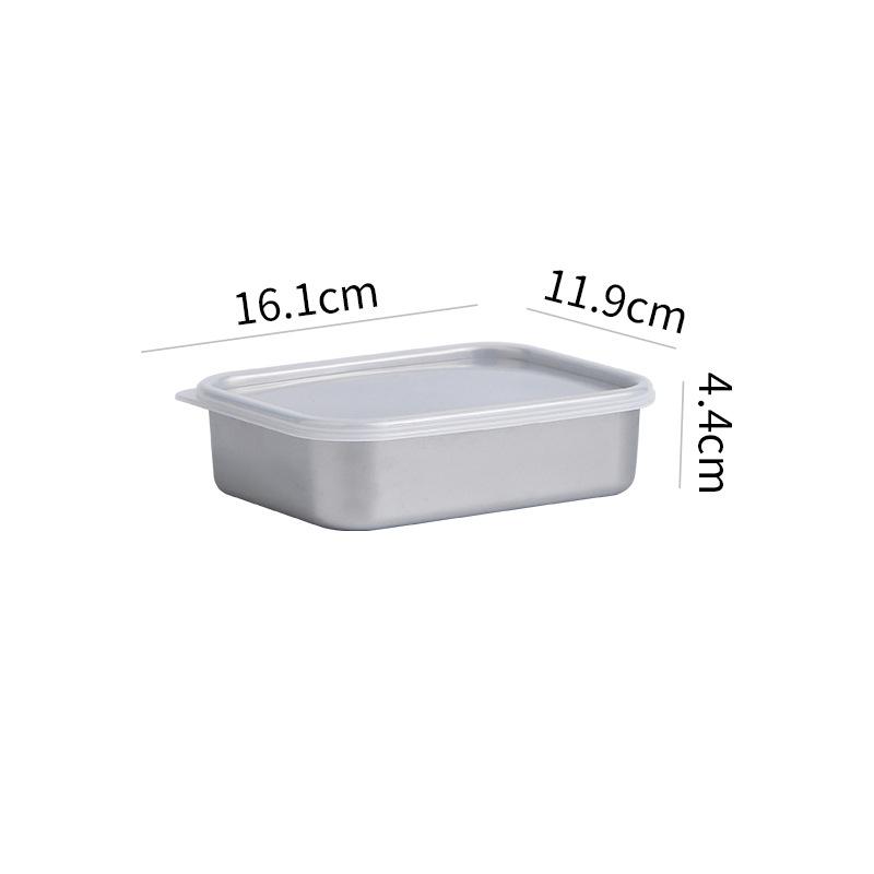 

Ящик для хранения свежих продуктов из нержавеющей стали с прозрачной крышкой для холодильника, контейнер для овощей на кухне