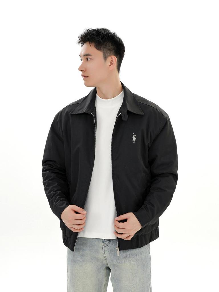 2025 Men's Old Money Style Cotton Lapel Harrington Jacket - New American Trendy Cleanfit Design