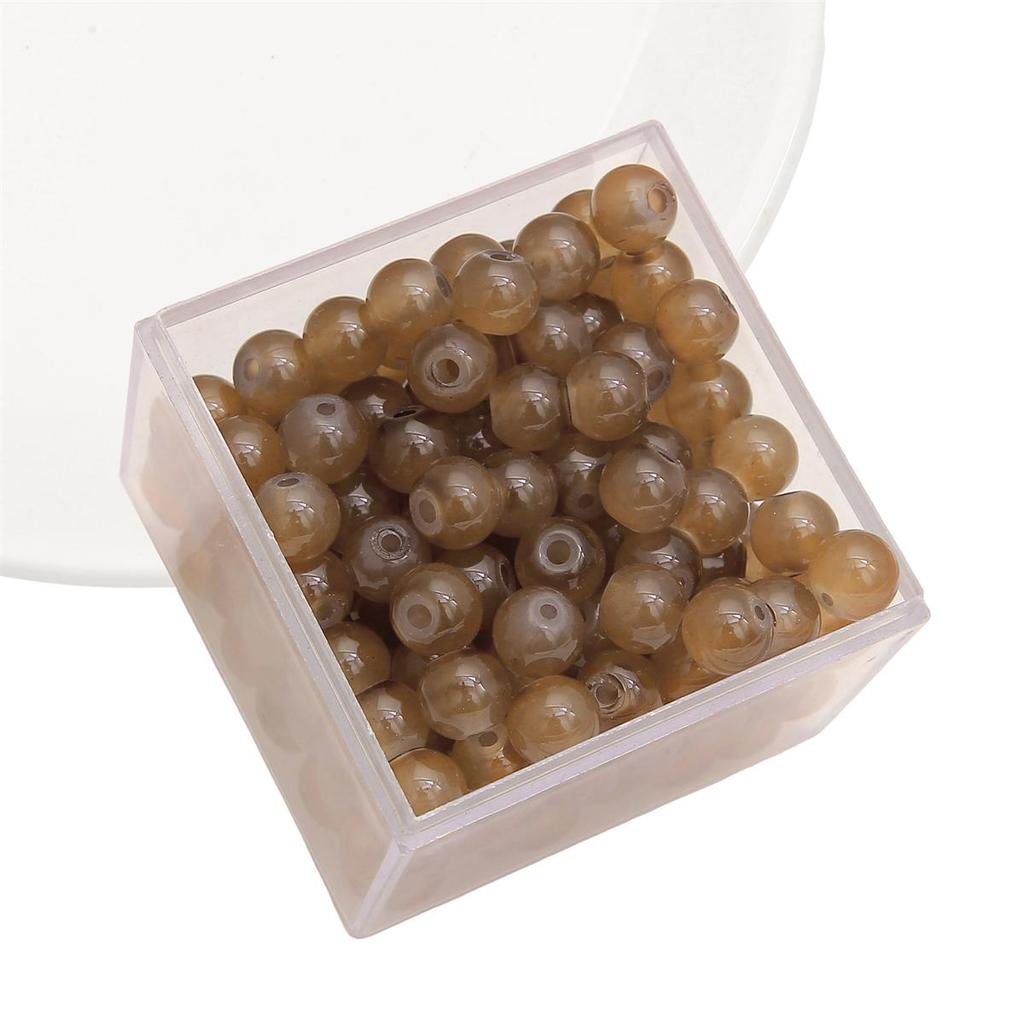 50-135 szt. Kryształowych szklanych koralików, galaretkowych, jednolitych kolorowych, imitujących kamień jadeitu, luźne koraliki dystansowe do wyrobu biżuterii