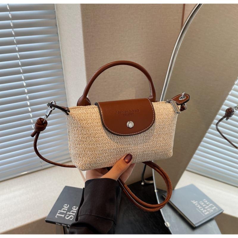 Handwoven Straw Bag Women's Summer New Niche Messenger Bag Portable Seaside Vacation Beach Bag