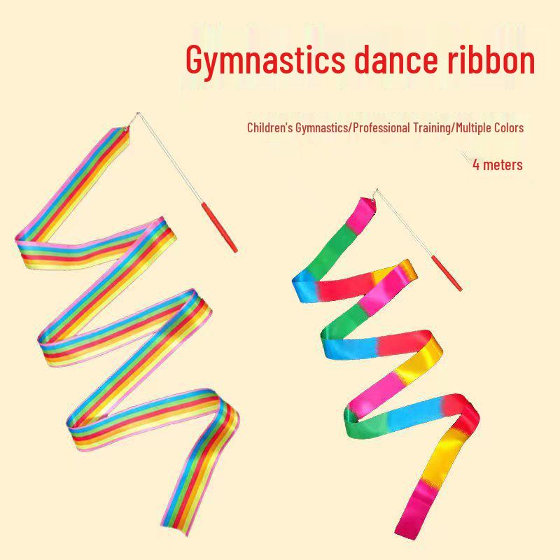Bunte Tanzbänder für Erwachsene und Kinder - Gymnastik, Streamer und Kindergarten-Requisiten