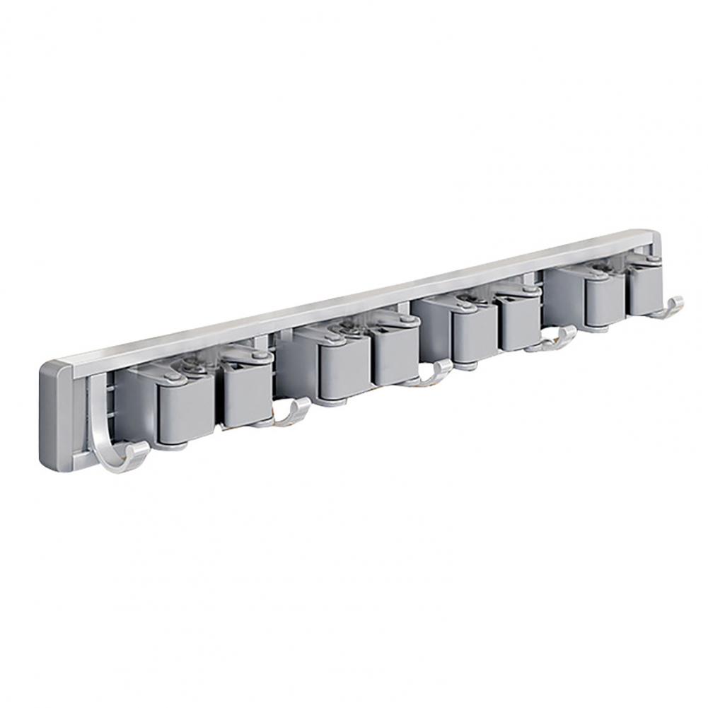 Rust-proof Broom Hook Adjustable Wall Mounted Broom Rack with Strong Load-bearing Capacity Easy Installation Mop Hook Versatile