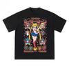 Japanese Anime Moon Beauty Girl Warrior Peripheral Tshirt Retro Print Ins Trendy Brand Pure Cotton Short Sleeved Top