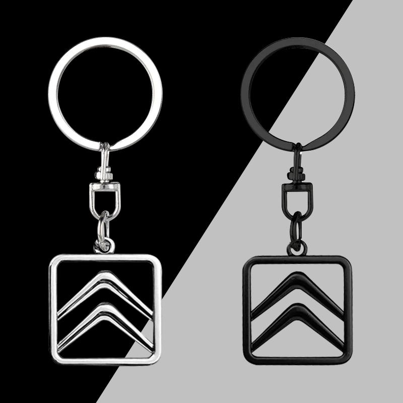 1Pcs Metal Car Keychain Badge Key Chain Rings Car Accessories For Citroen C1 C2 C3 C4 C5 C6 C8 C4L DS3 DS4 DS5 DS5LS DS6