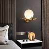 Minimalist Luxury Marble & Copper Wall Lamp for Living Room/Bedroom