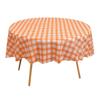 84 Inches Disposable Tablecloth Oil-proof Reusable Round Tablecloth Wrinkle-Free Waterproof Gingham Tablecloth Family Gathering