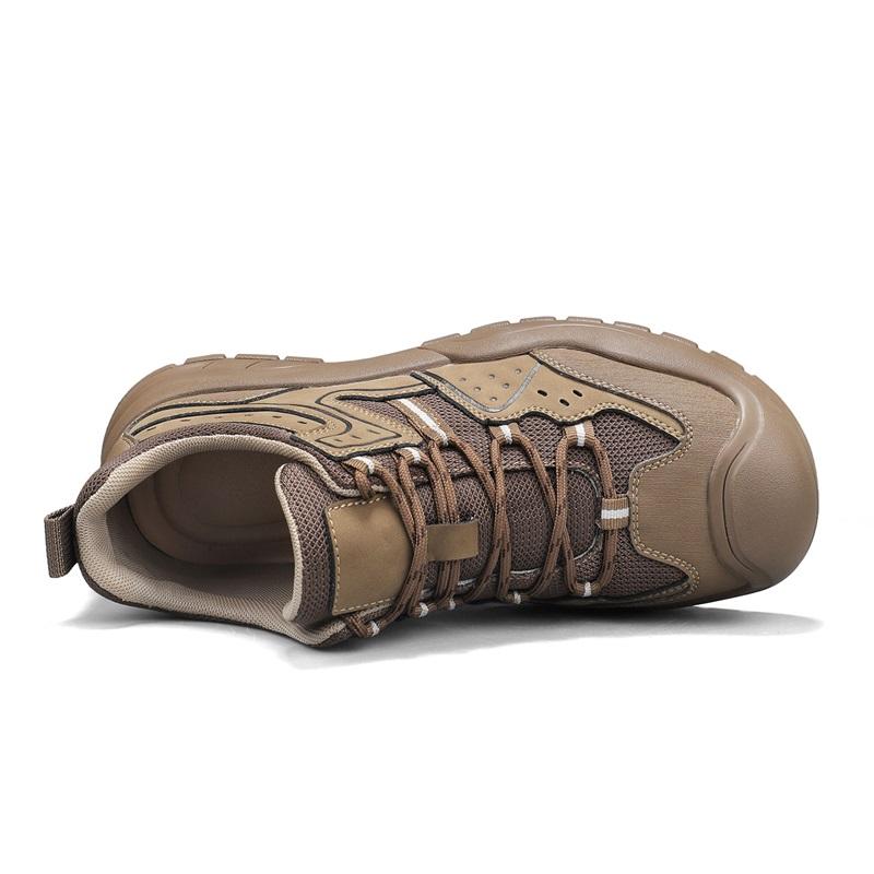 Male Non-Slip Outdoor Sneakers New Leather Treking Footwear for Men Casual Hiking Shoes Travel Climbing Camping Trainers