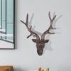 European Deer Head Wall Decor Rustic American Country Style Animal Mount for Home, Office or Entryway