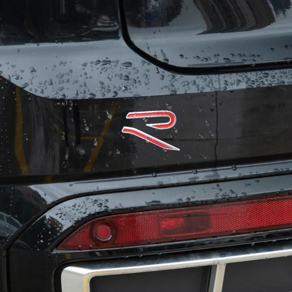 Car New R Badge Side Body Trunk 3D ABS Sticker Auto Refit Accessories For Volkswagen VW Polo Beetle Golf CC Touareg Passat Jetta yzk045